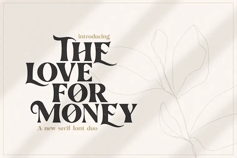 the love for money font duo
