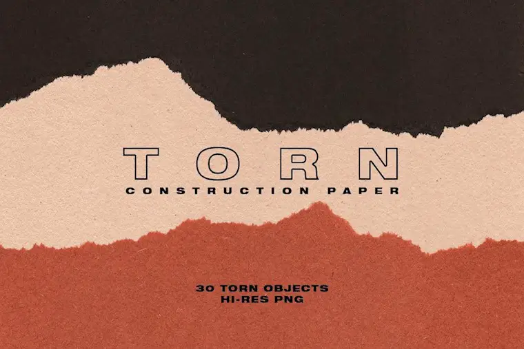 torn construction paper