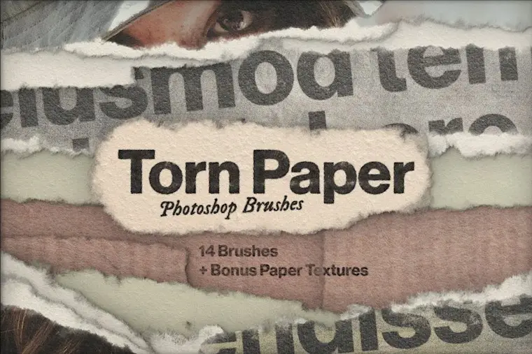 torn paper photoshop brushes