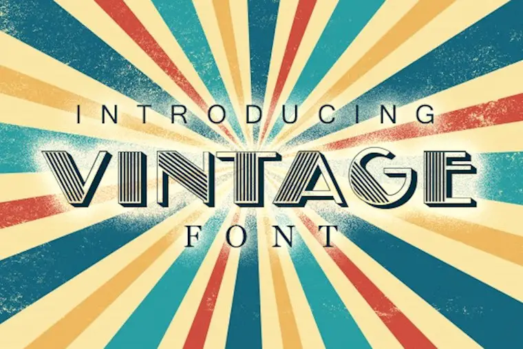 vintage font