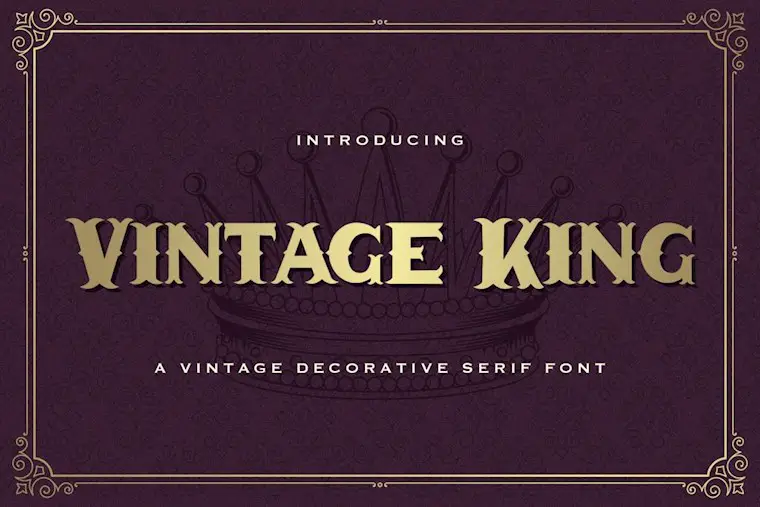 vintage king font