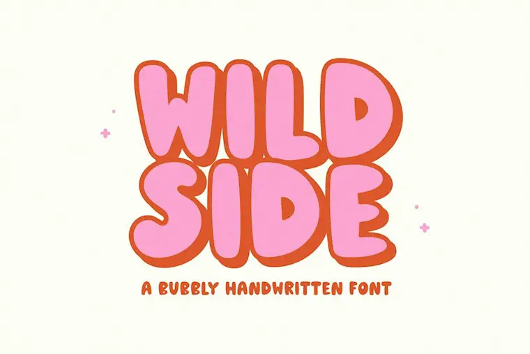 wildside bubbly handwritten font