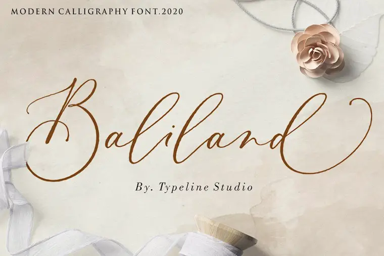 baliland modern calligraphy font