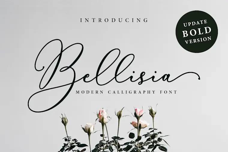bellisia script bold version