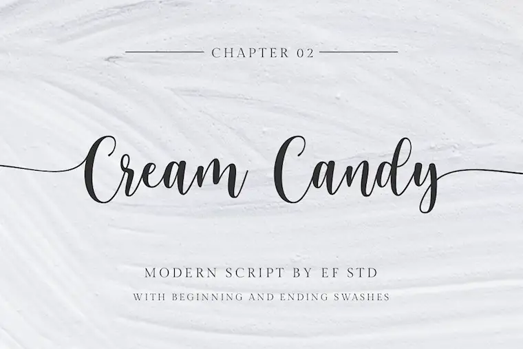 cream candy modern script