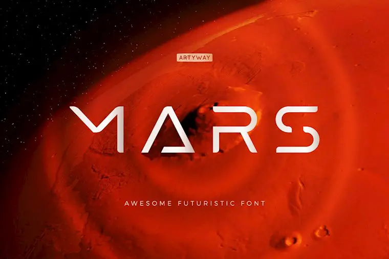 futuristic mars font