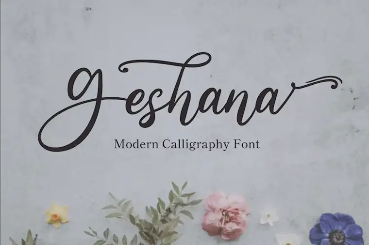 geshana wedding font