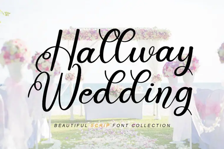hallway wedding font