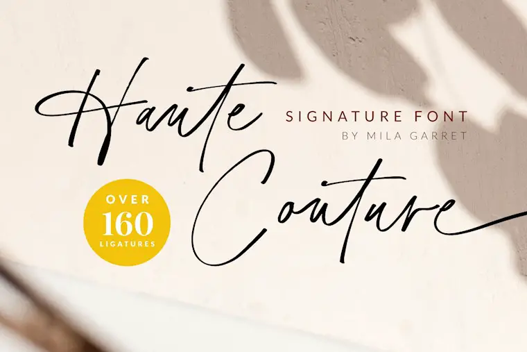 hautecouture handwritten script font