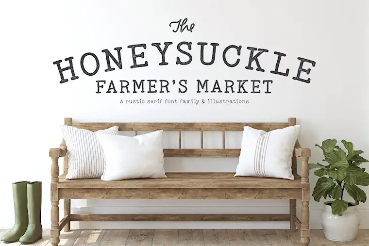 honeysuckle market fonts elements