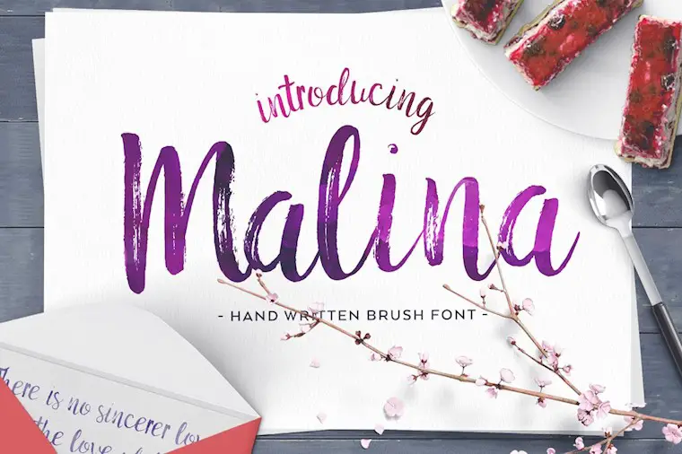 malina brush font