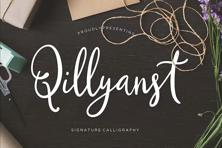 qillyanst signature wedding font