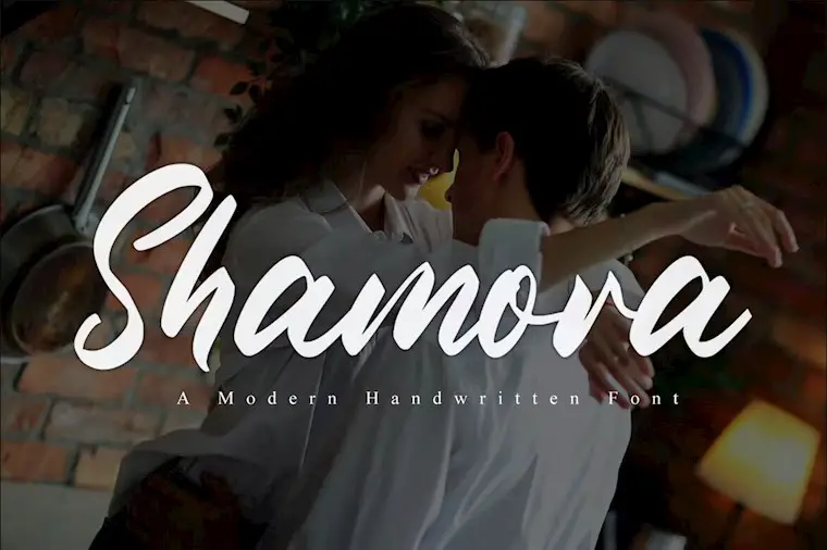 shamora wedding font