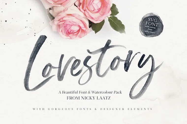 the lovestory font collection