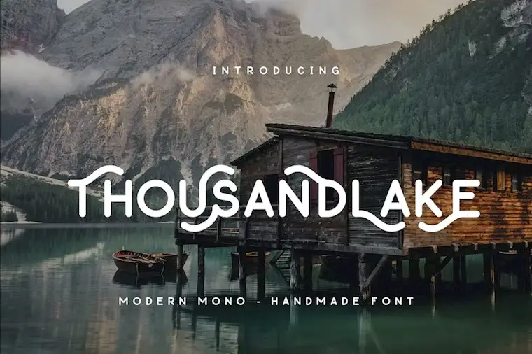 thousand lake handmade font