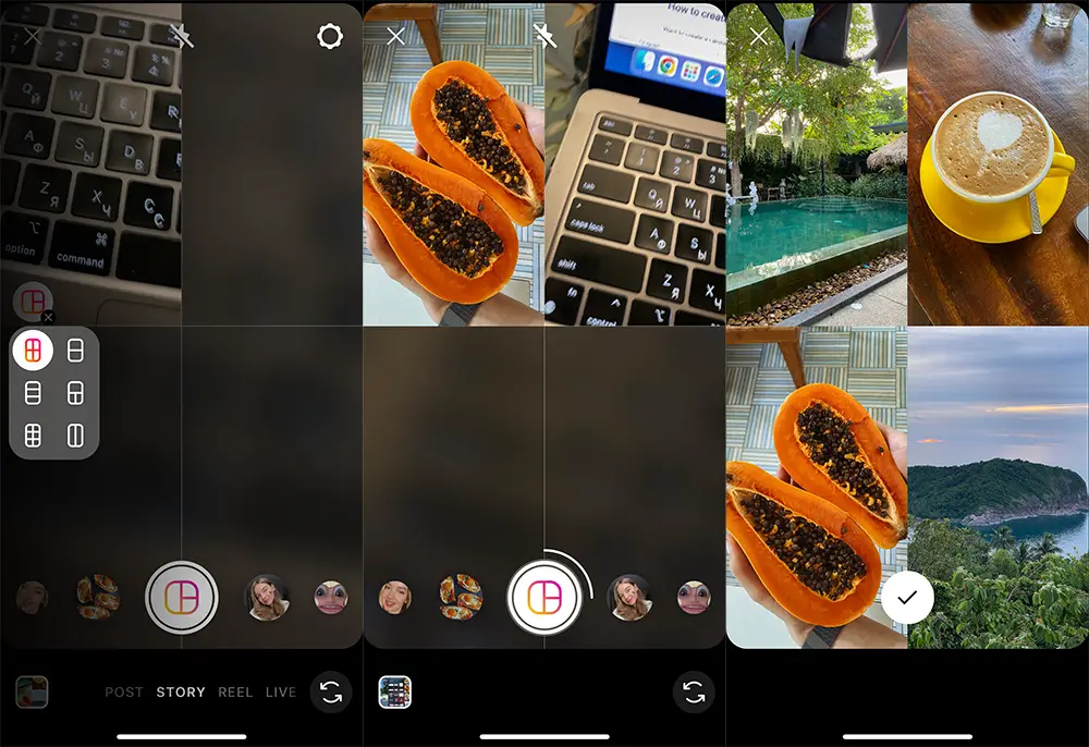 how to create photo collage on Instagram stories