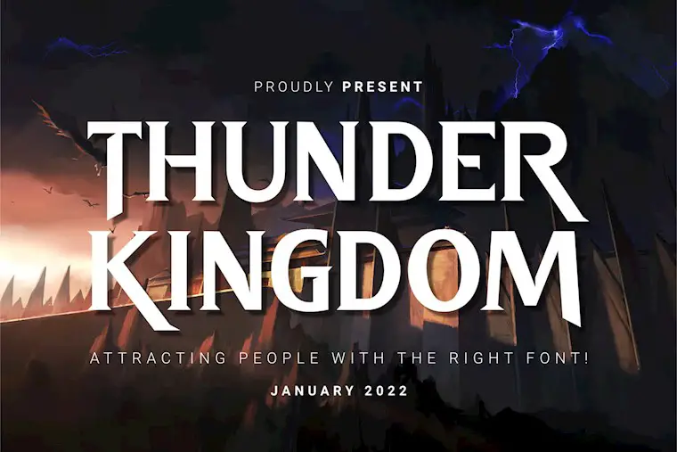 ds thunder kingdom elegant typeface