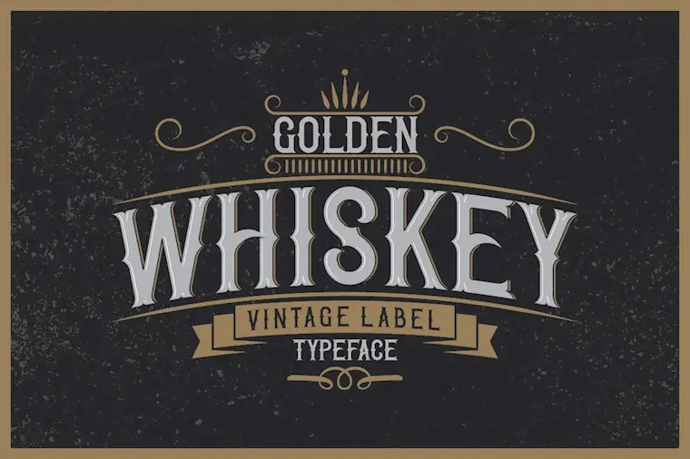 golden whiskey typeface
