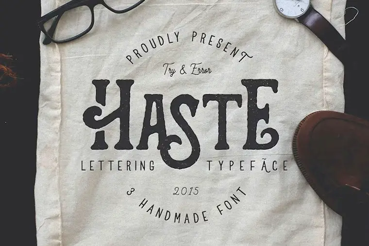 haste 3 handmade font