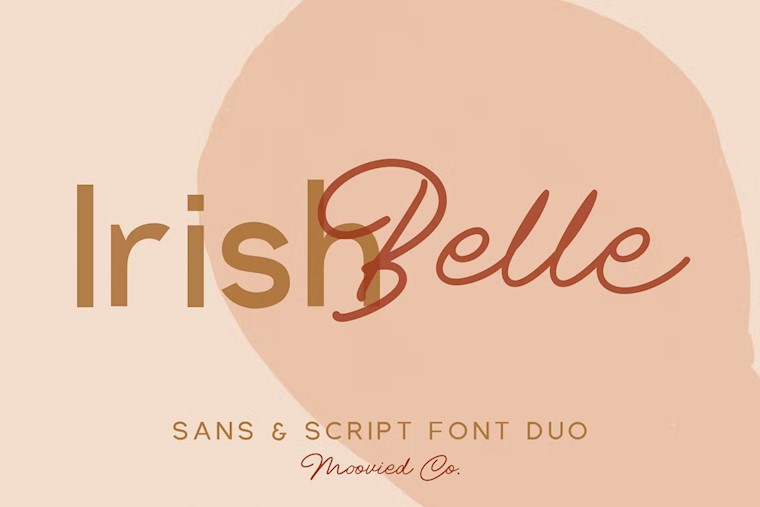irish belle script sans duo