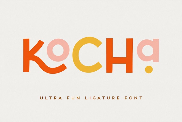 kocha playful ligature font