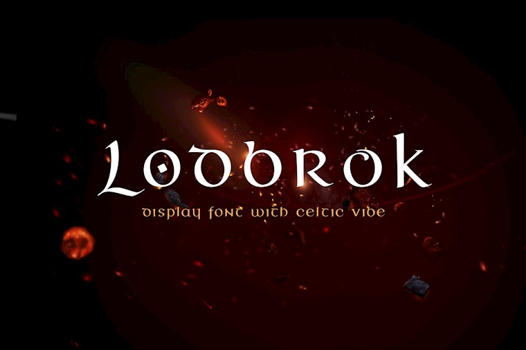 lodbrok celtic viking display font