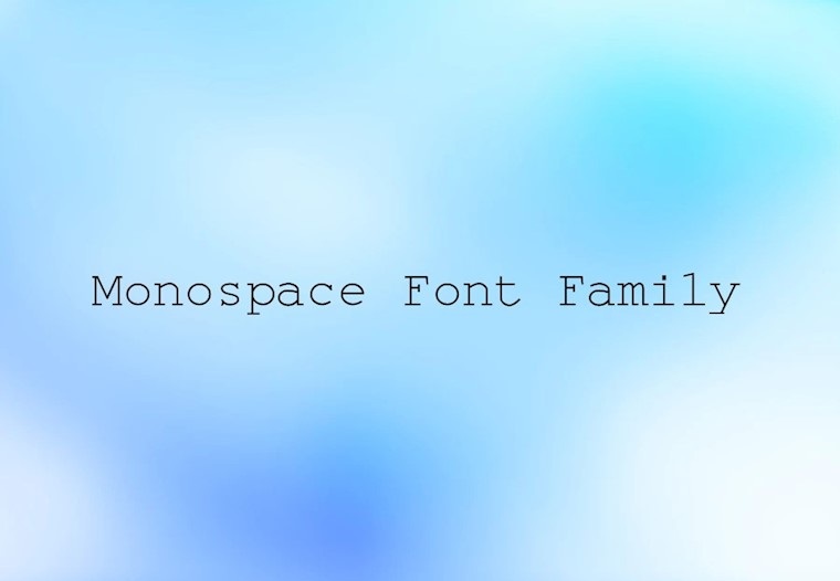 monospace font