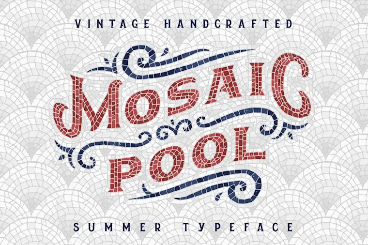 mosaic pool typeface