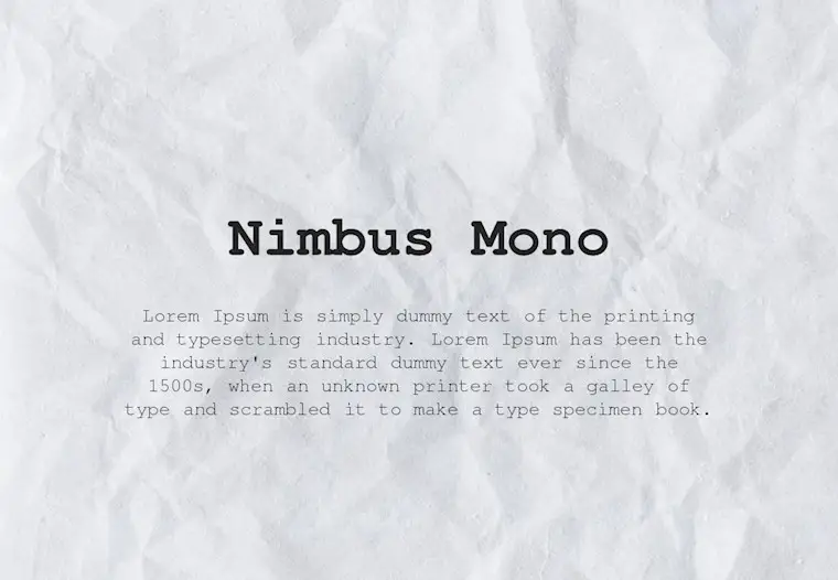 nimbus mono font