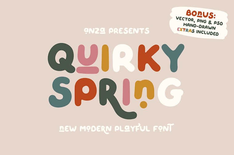 quirky spring playful font