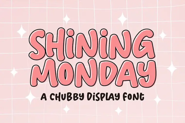 playful font shining monday font