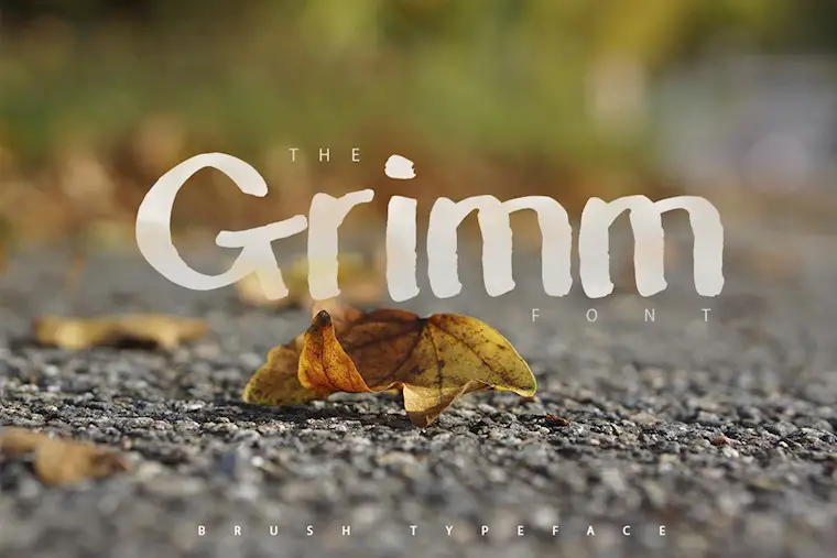 the grimm brush typeface