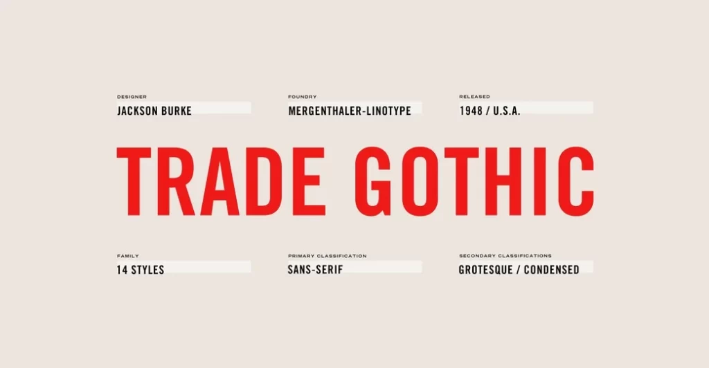 Trade Gothic Font