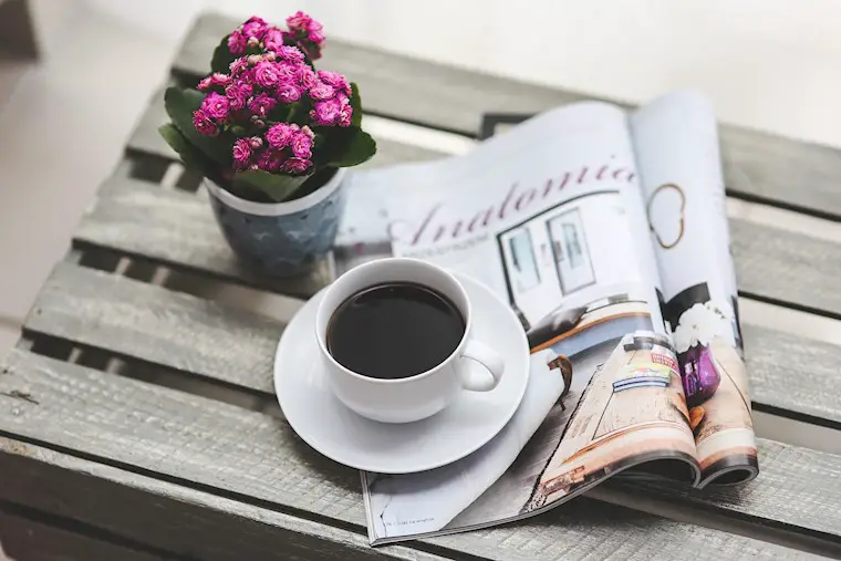 black coffee and magazine wallpaper