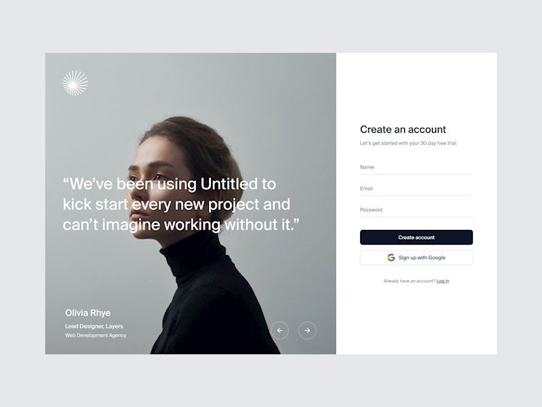 sign up page untitled ui
