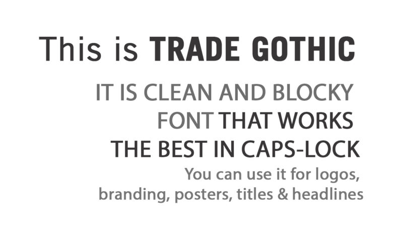trade gothic font free download