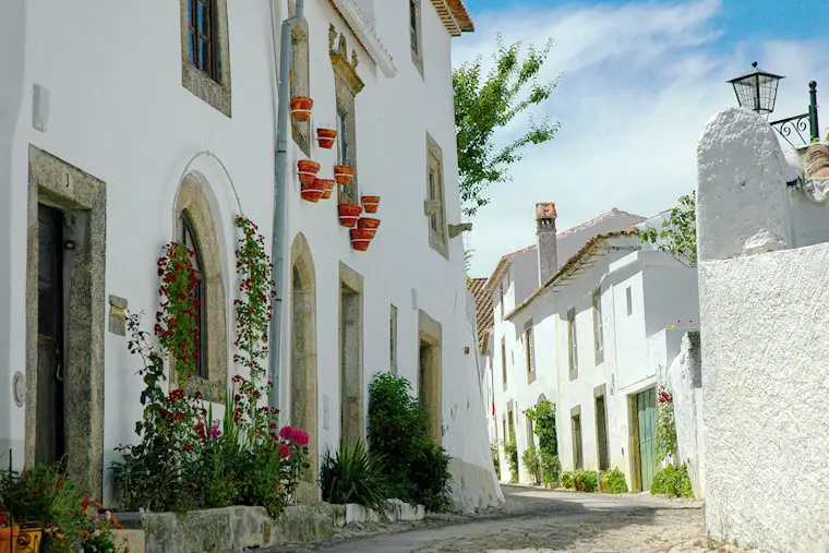 white portuguese houses