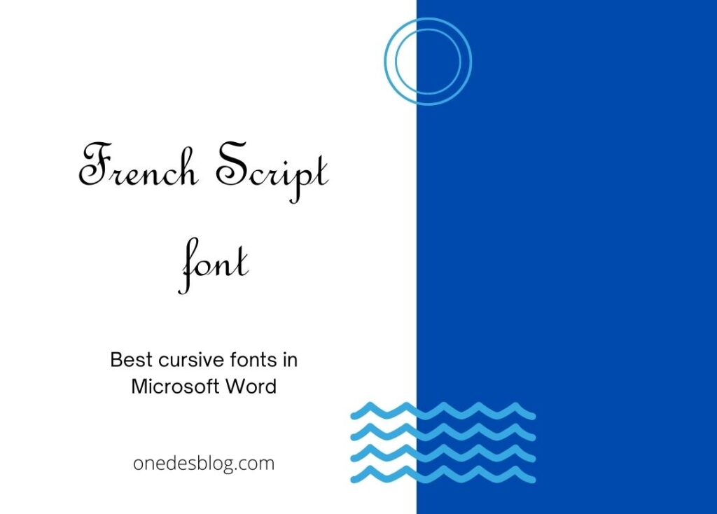 1 French font