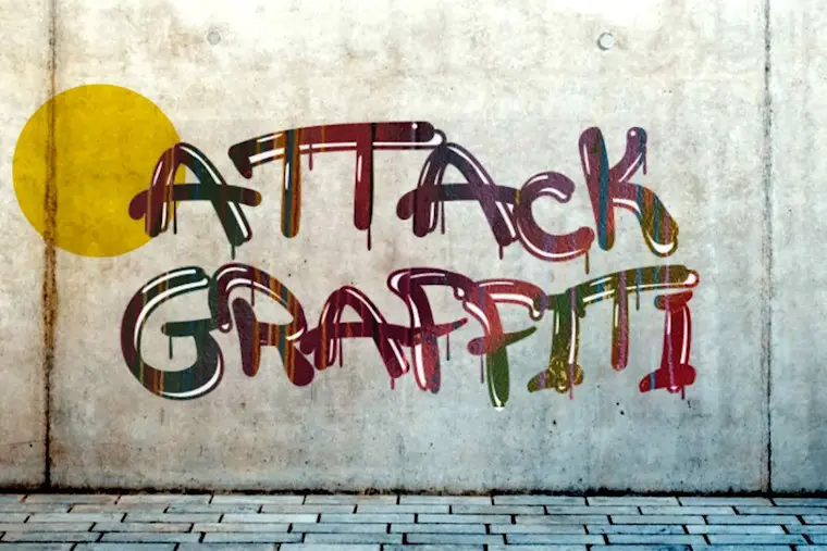 a attack graffiti