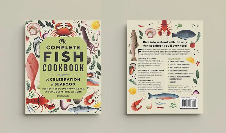 illustration for book covercomplete fish cookbook