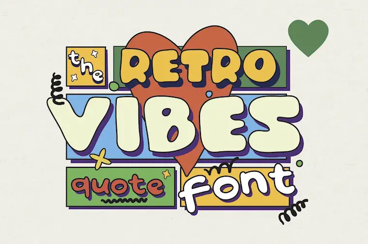 retro vibes quotable hand drawn font
