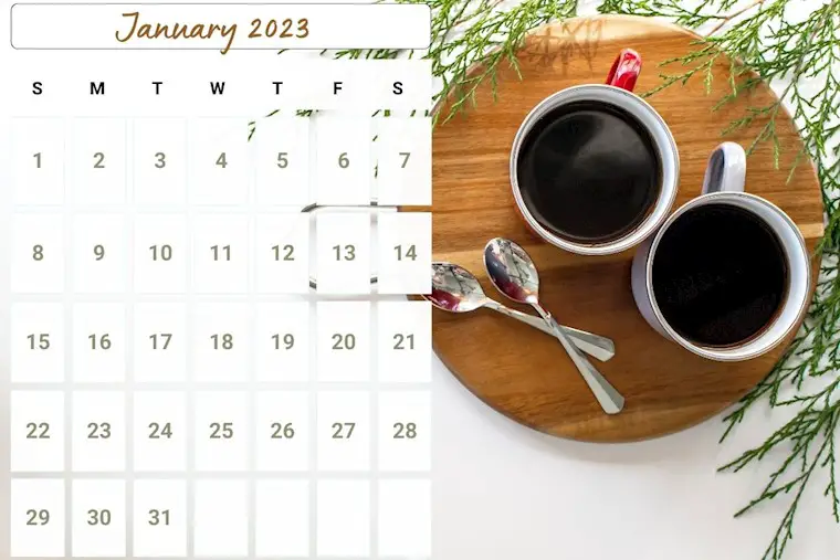 cute january calendar 2023 printable 1