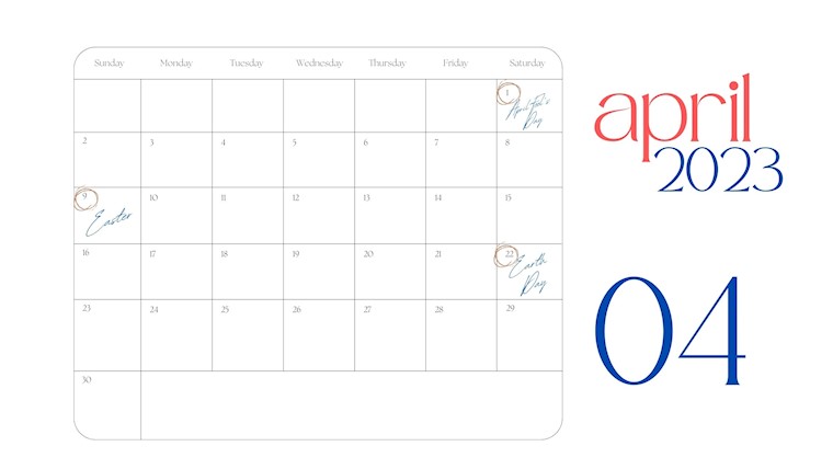 april 2023 calendar with holidays usa