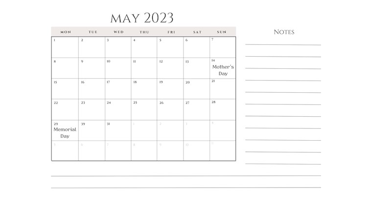 best may 2023 calendar