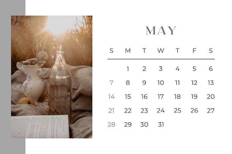 cute classic may 2023 calendar