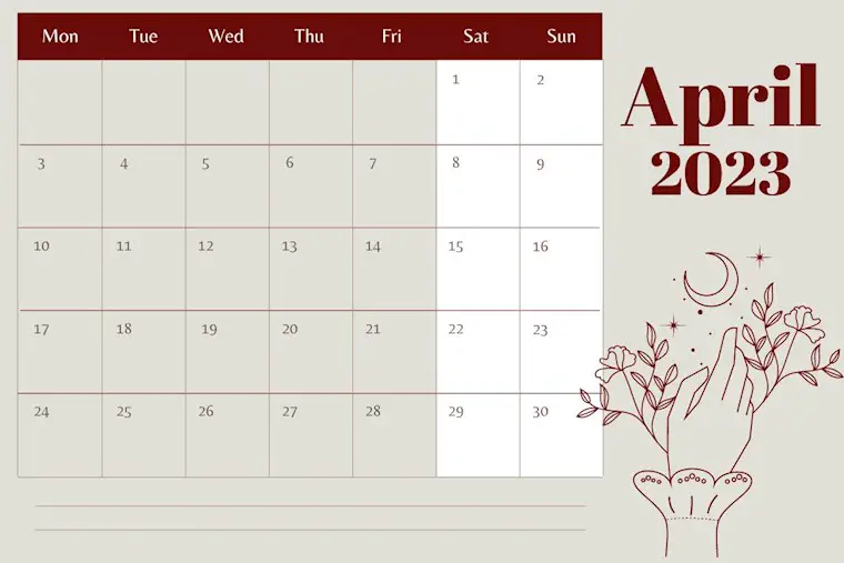 42 Simple & Cute Printable April Calendars 2022