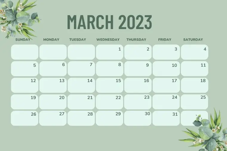 39 Aesthetic Cute March Calendars 2022