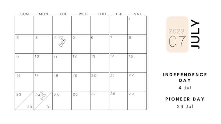 bold july 2023 calendar