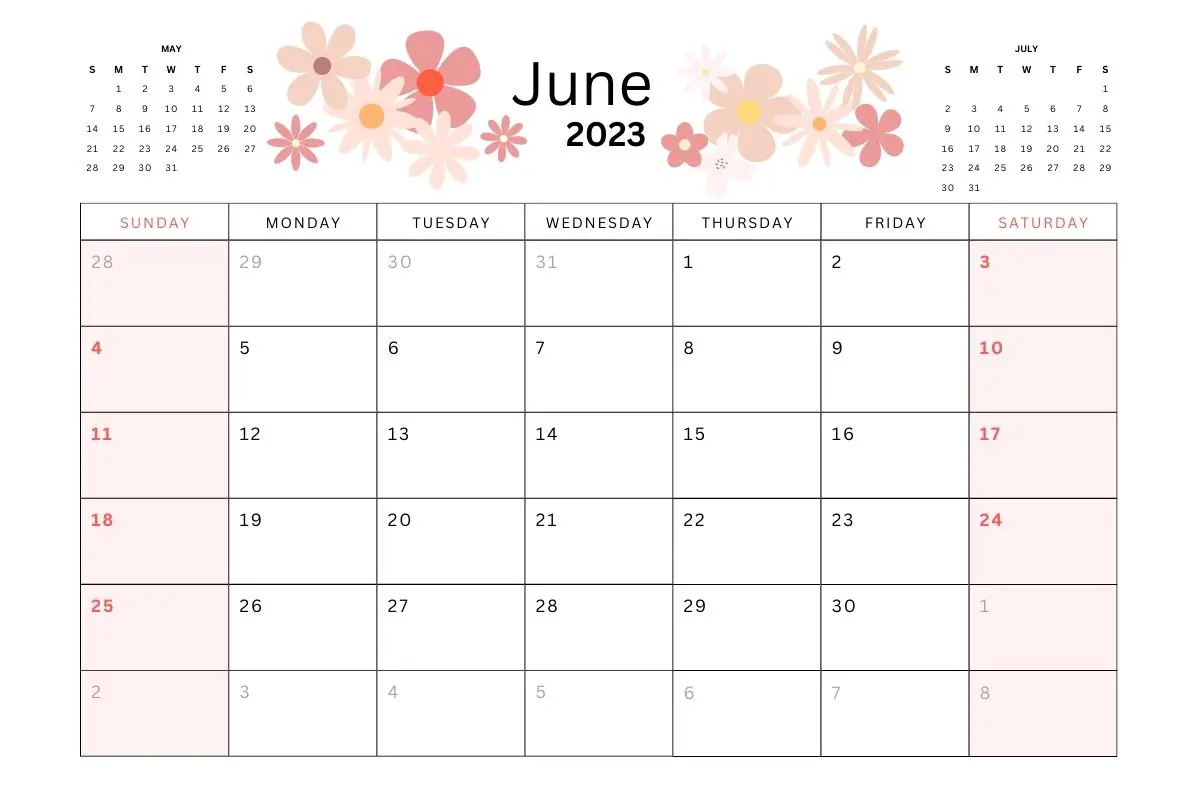 41 Best Printable June 2022 Calendars: Cute & Simple