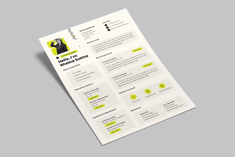 cv resume template